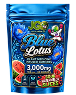 JGO Blue Lotus Infused Gummies - Sour Watermelon Slices - 30ct - Mystic Journey Path
