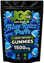 JGO Blue Raspberry Puffs Gummies  - 30ct - Mystic Journey Path