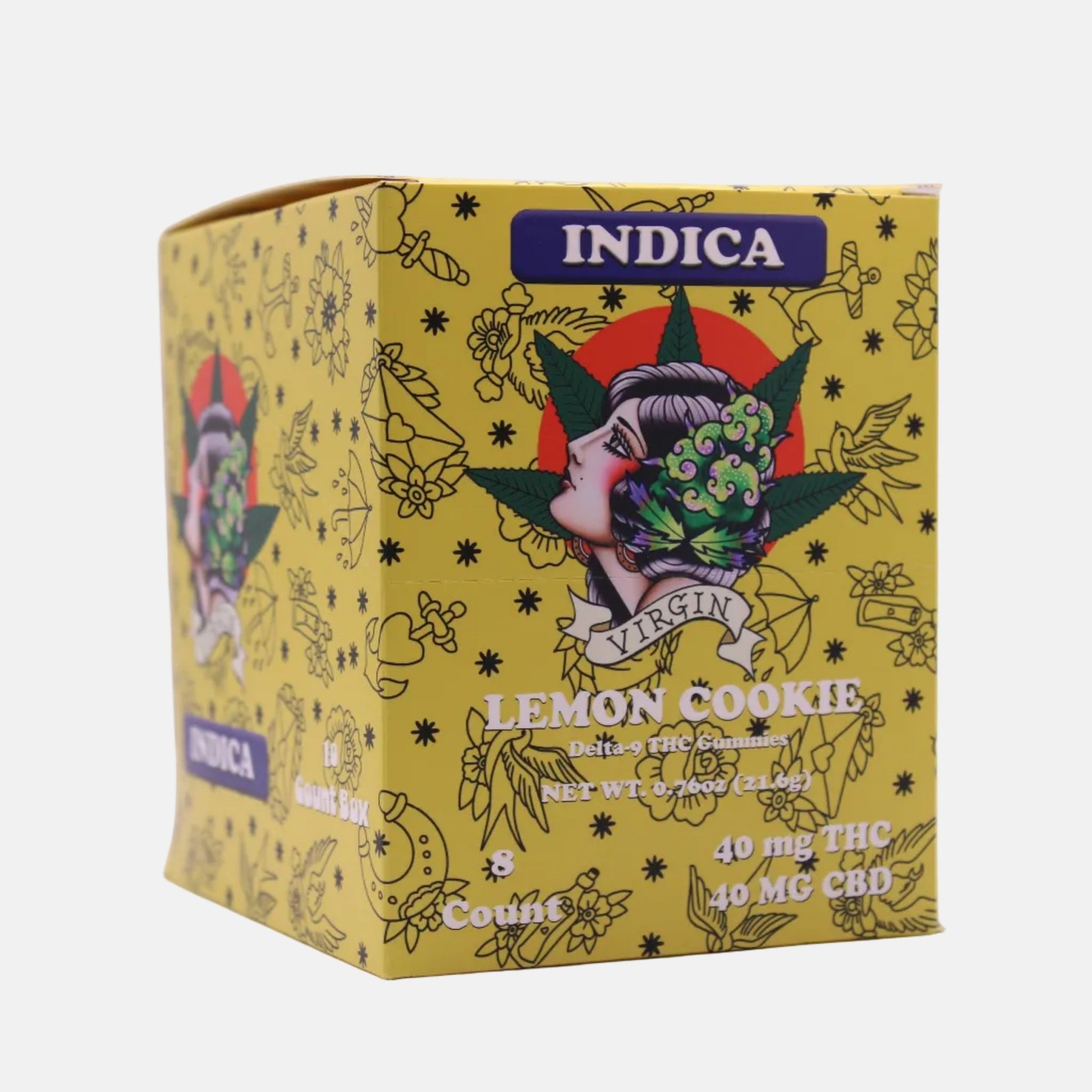 Lemon Cookie Live Rosin 5mg D9/CBD 8 ct. Indica (Box of 10) - Tree Spirit Wellness
