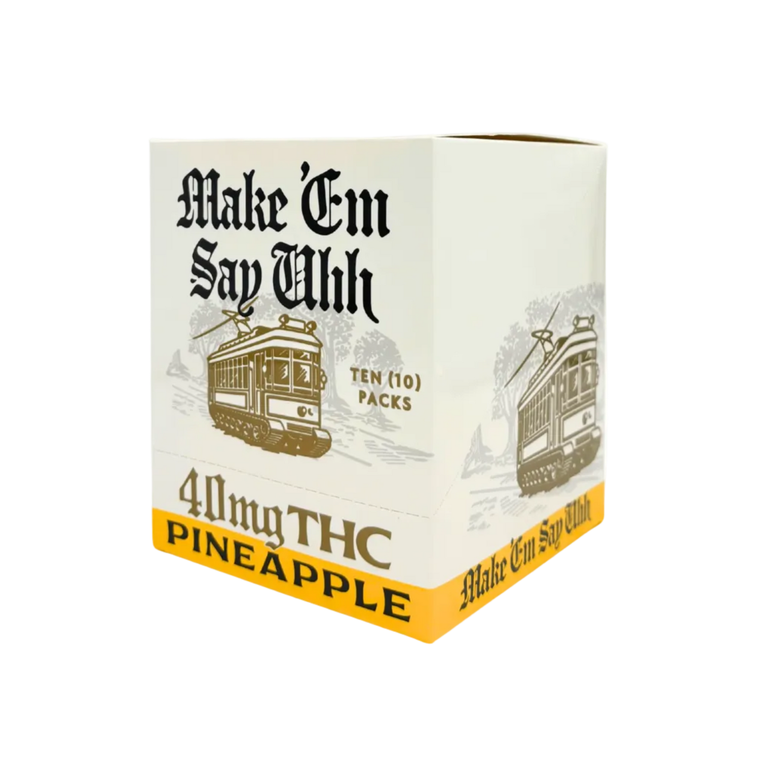 Make Em Say Uhh Pineapple 40mg D9 THC 8ct - Box of 10 - Tree Spirit Wellness
