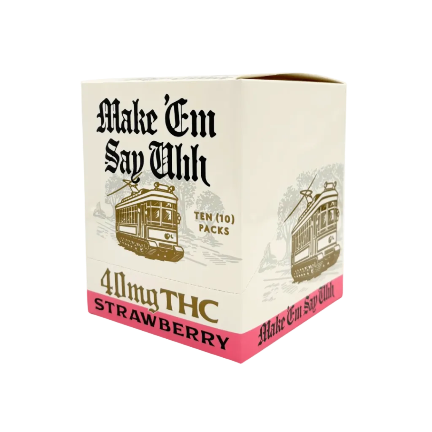 Make Em Say Uhh Strawberry 40mg D9 THC 8ct - Box of 10 - Tree Spirit Wellness