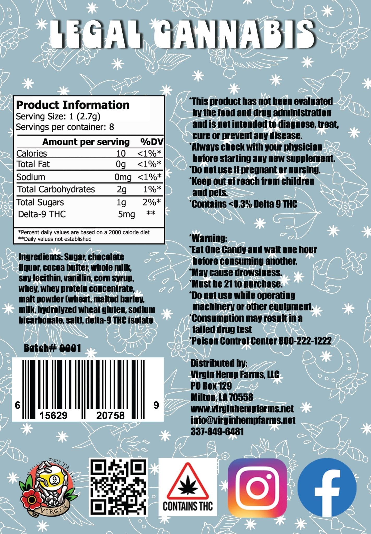 Malted milk balls 5mg 8 count Delta 9 THC (Box of 10) - Tree Spirit Wellness