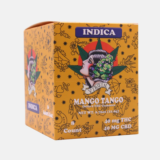 Mango Tango Live Rosin 5mg D9/CBD 8 ct. Indica (Box of 10) - Tree Spirit Wellness