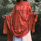 Meditation Yoga Prayer Shawl - Maha Mantra - Peach Orange Large - Tree Spirit Wellness