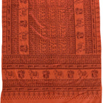 Meditation Yoga Prayer Shawl - Maha Mantra - Peach Orange Large - Tree Spirit Wellness