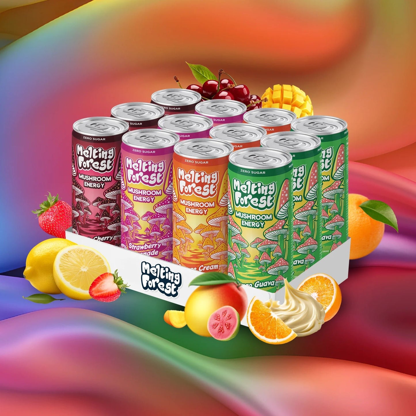 Melting forest - Mushroom Energy Sparkling Water 12 Pack - Tree Spirit Wellness