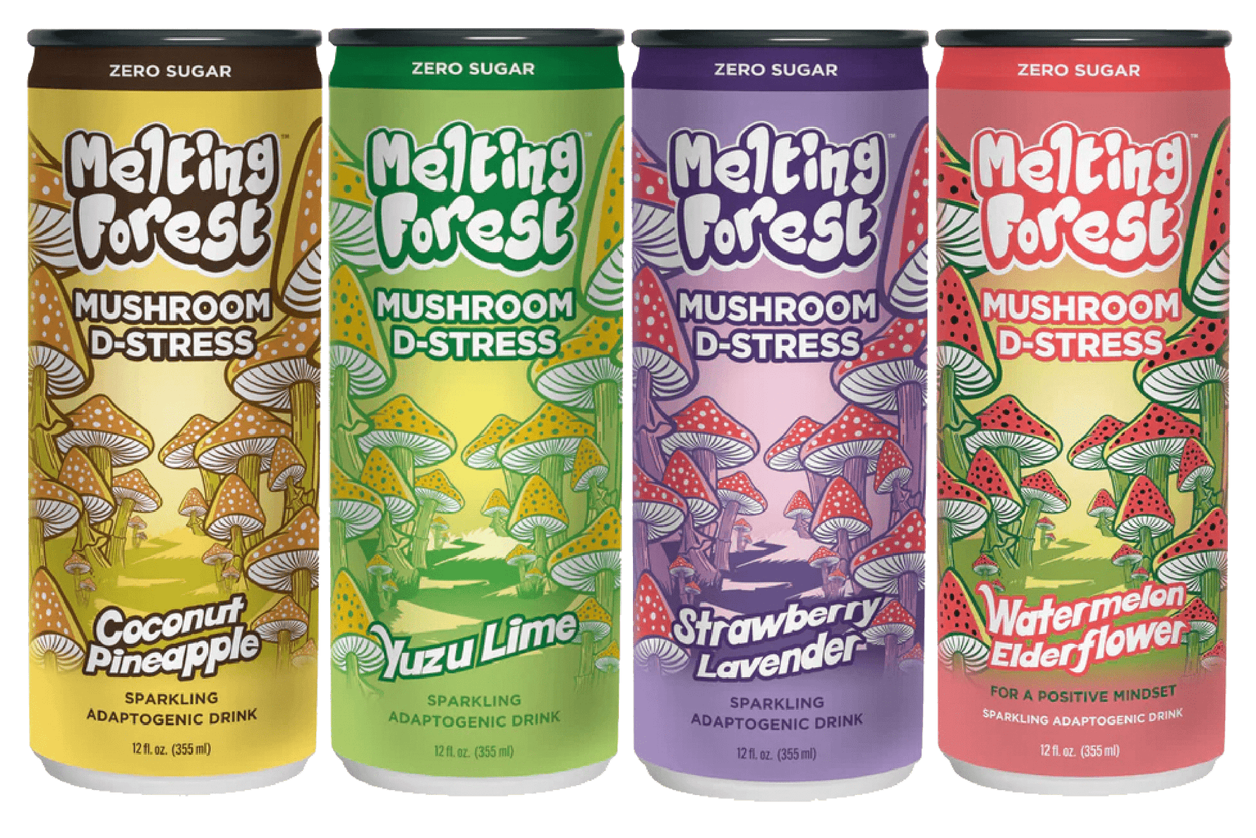 Melting forest - Mushroom D-Stress Sparkling Water (Zero Caffeine) - Tree Spirit Wellness