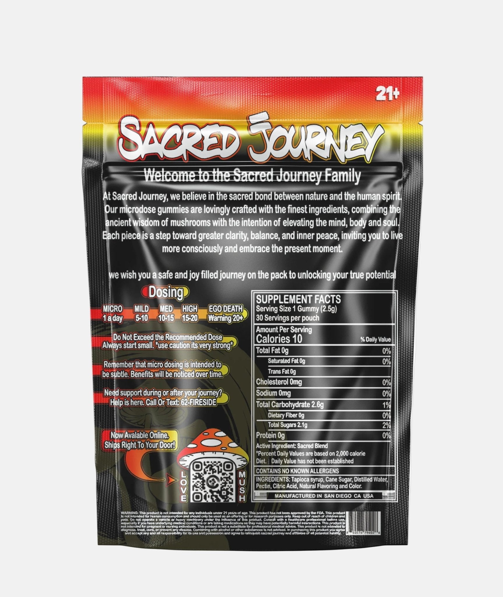 Microdose Gummies – Mango Pineapple 30ct - (Box of 10) - Tree Spirit Wellness