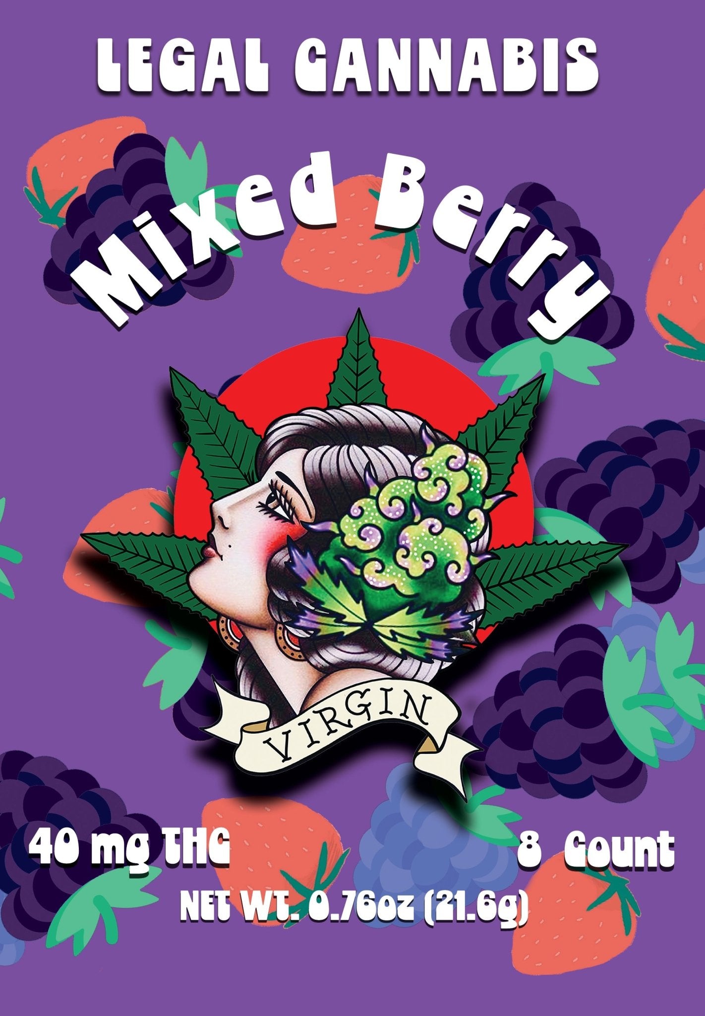 Mixed Berry 5mg D9 8 count (Box of 10) - Tree Spirit Wellness