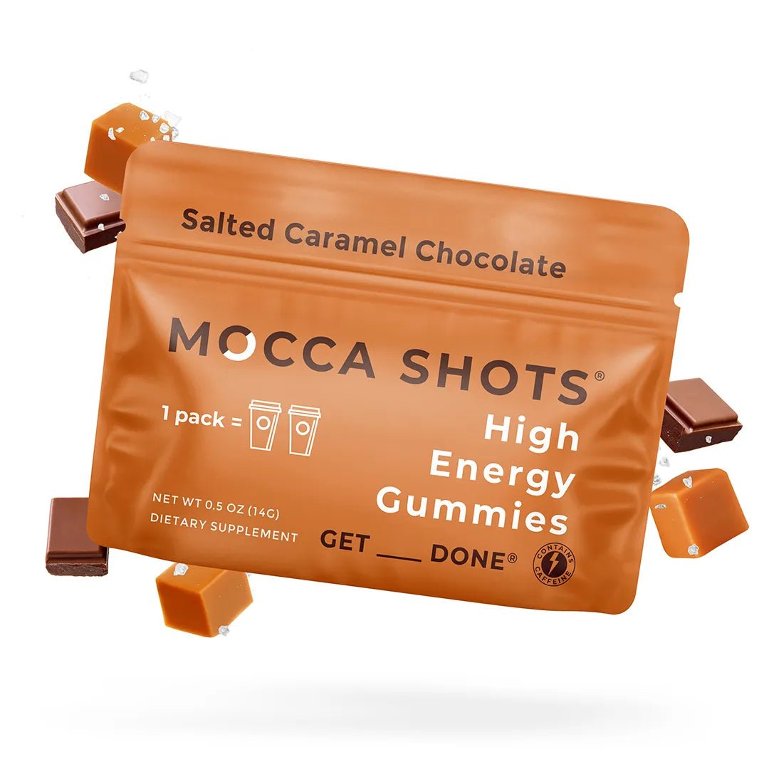 Mocca Shots High Energy Gummies with Caffeine Dark Chocolate Orange (12 - Pack) - Tree Spirit Wellness