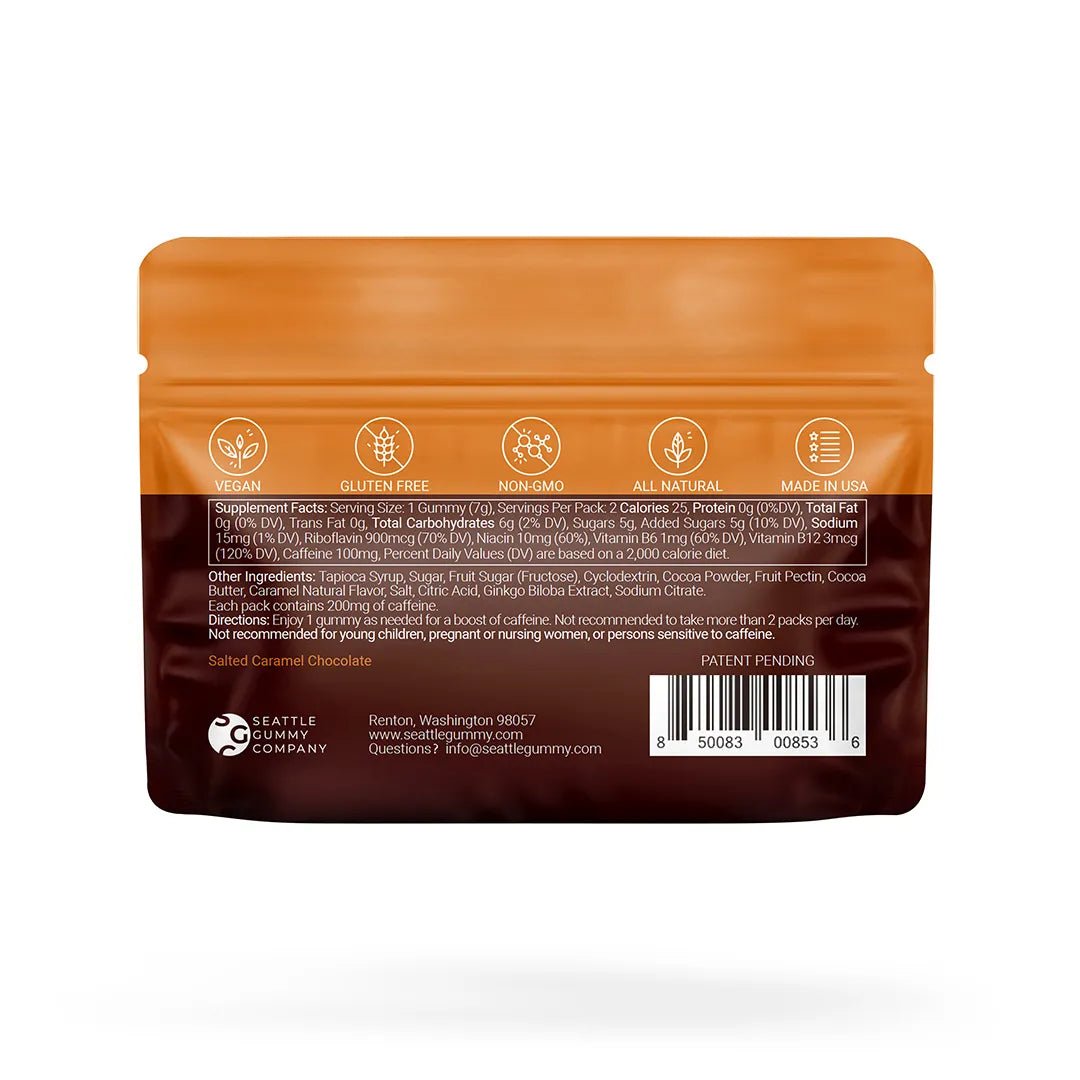 Mocca Shots High Energy Gummies with Caffeine Dark Chocolate Orange (12 - Pack) - Tree Spirit Wellness