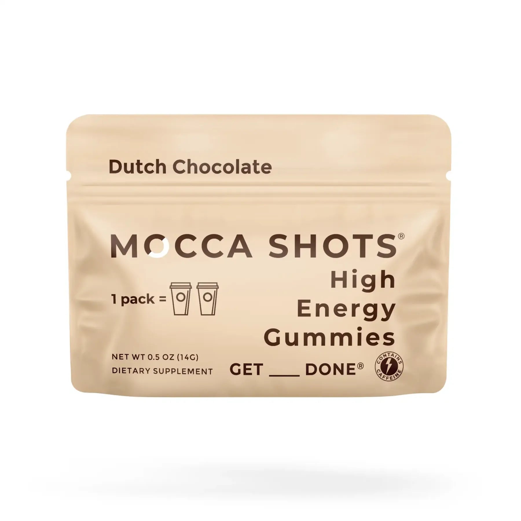 Mocca Shots High Energy Gummies with Caffeine Dutch Chocolate (12Pack) - Tree Spirit Wellness