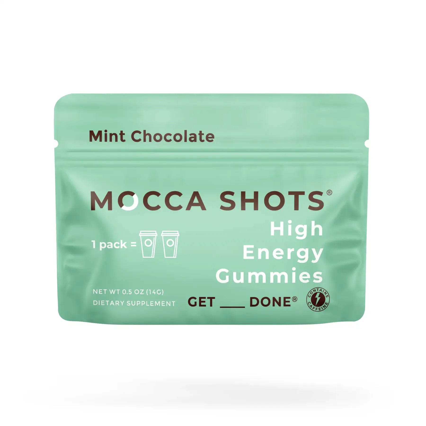 Mocca Shots High Energy Gummies with Caffeine Mint Chocolate (12Pack) - Tree Spirit Wellness