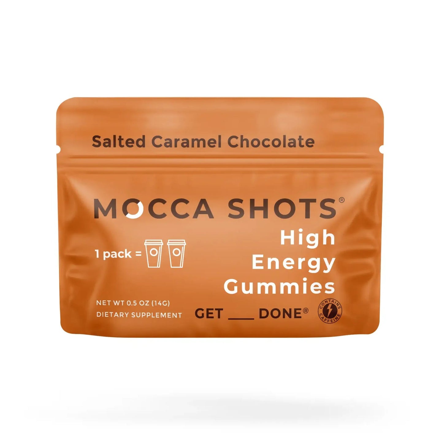 Mocca Shots High Energy Gummies with Caffeine Salted Caramel (12 - Pack) - Tree Spirit Wellness