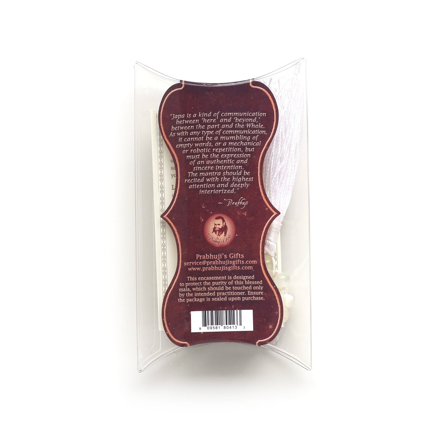 Prabhuji Prayer Mala Beads - Moon Stone  - 108 Prayer Beads