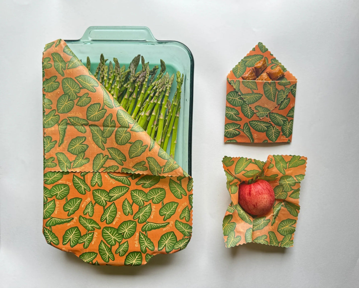 Bulk Beeswax Roll- Kalo print  - Tree Spirit Wellness
