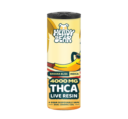 New! Heady Bear - Banana Bliss Vape (Indica) 6pcs - Tree Spirit Wellness