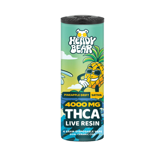 New! Heady Bear - Pineapple Drift Vape (Sativa) 6pcs - Tree Spirit Wellness