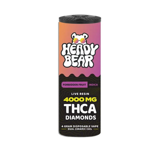 New! Heady Bear - THCA Diamonds - Forbidden Fruit Vape (Indica) 6pcs - Tree Spirit Wellness