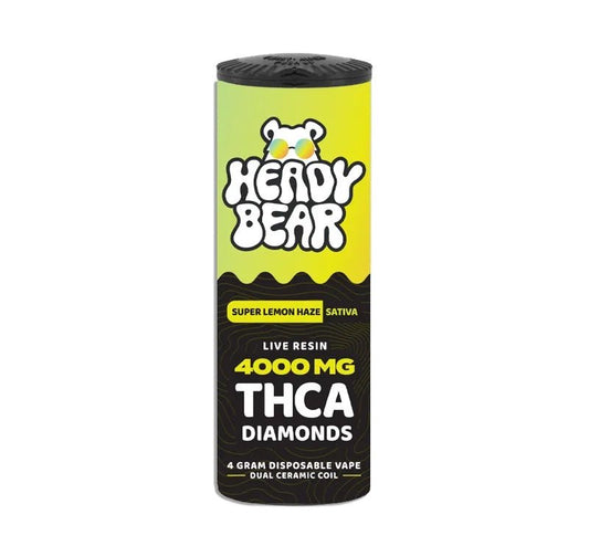 Heady Bear - THCA Diamonds - Super Lemon Haze Vape (Sativa) 6pcs - Tree Spirit Wellness