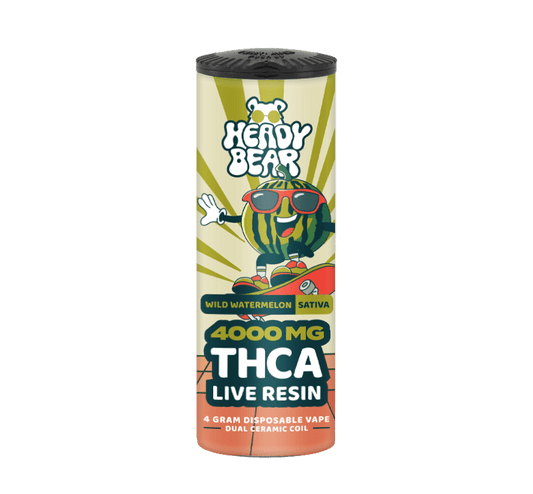 New! Heady Bear - Wild Watermelon Vape (Sativa) 6pcs - Tree Spirit Wellness
