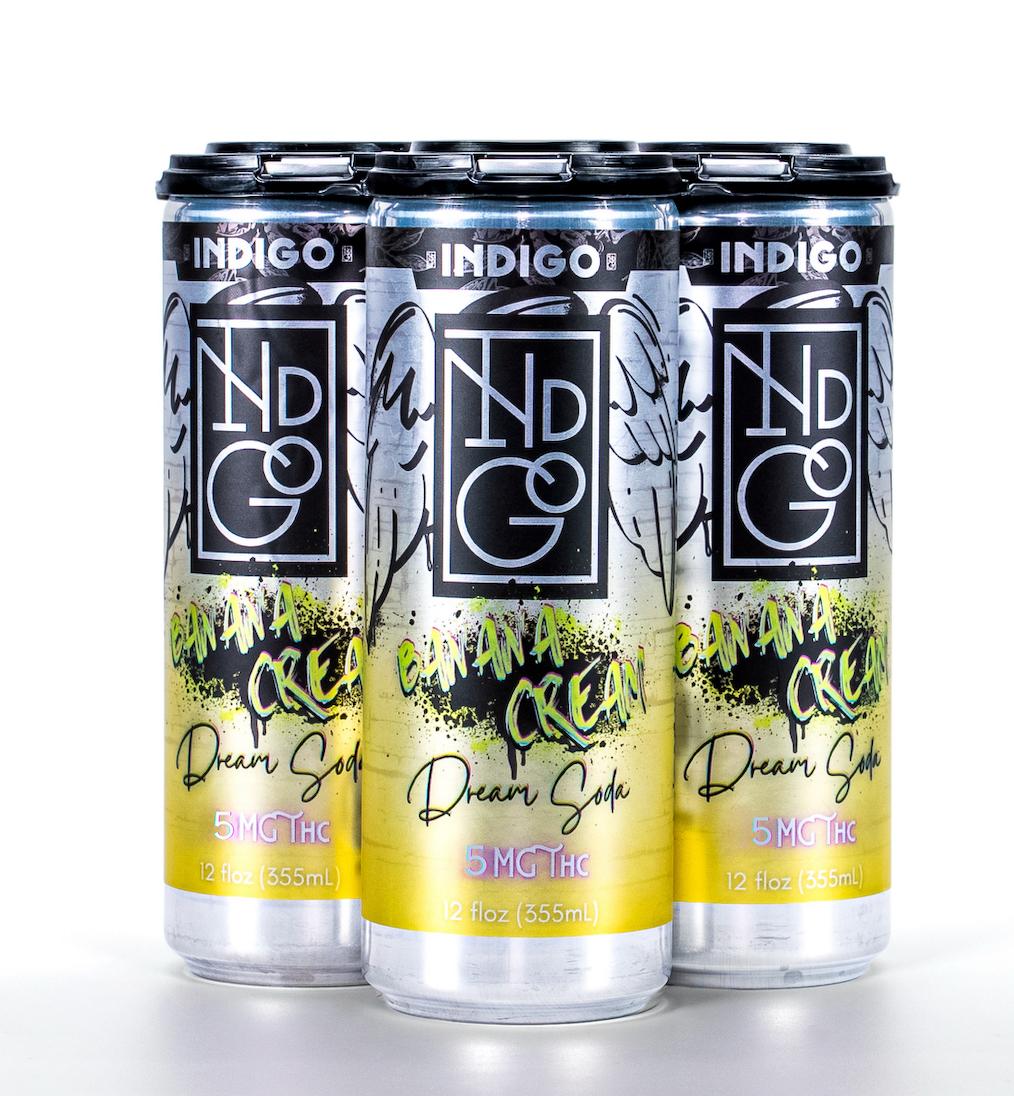 New! Indigo Banana Cream 5MG THC Dream Soda - Case of 24 - Tree Spirit Wellness
