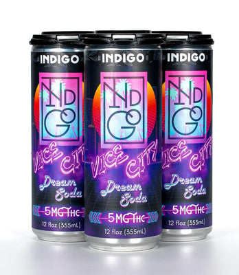 New! Indigo  Vice City 5MG THC Dream Soda - Case of 24