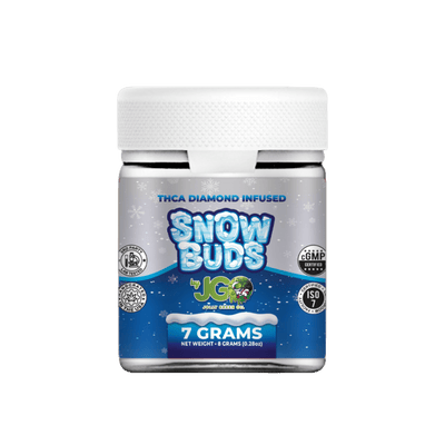 NEW! JGO THCa Diamond Infused 7g Flower Jar (SNOW BUDZ)