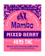NEW! Mambo Mixed Berry D9/D8 ~40mg Box of 10 - Tree Spirit Wellness