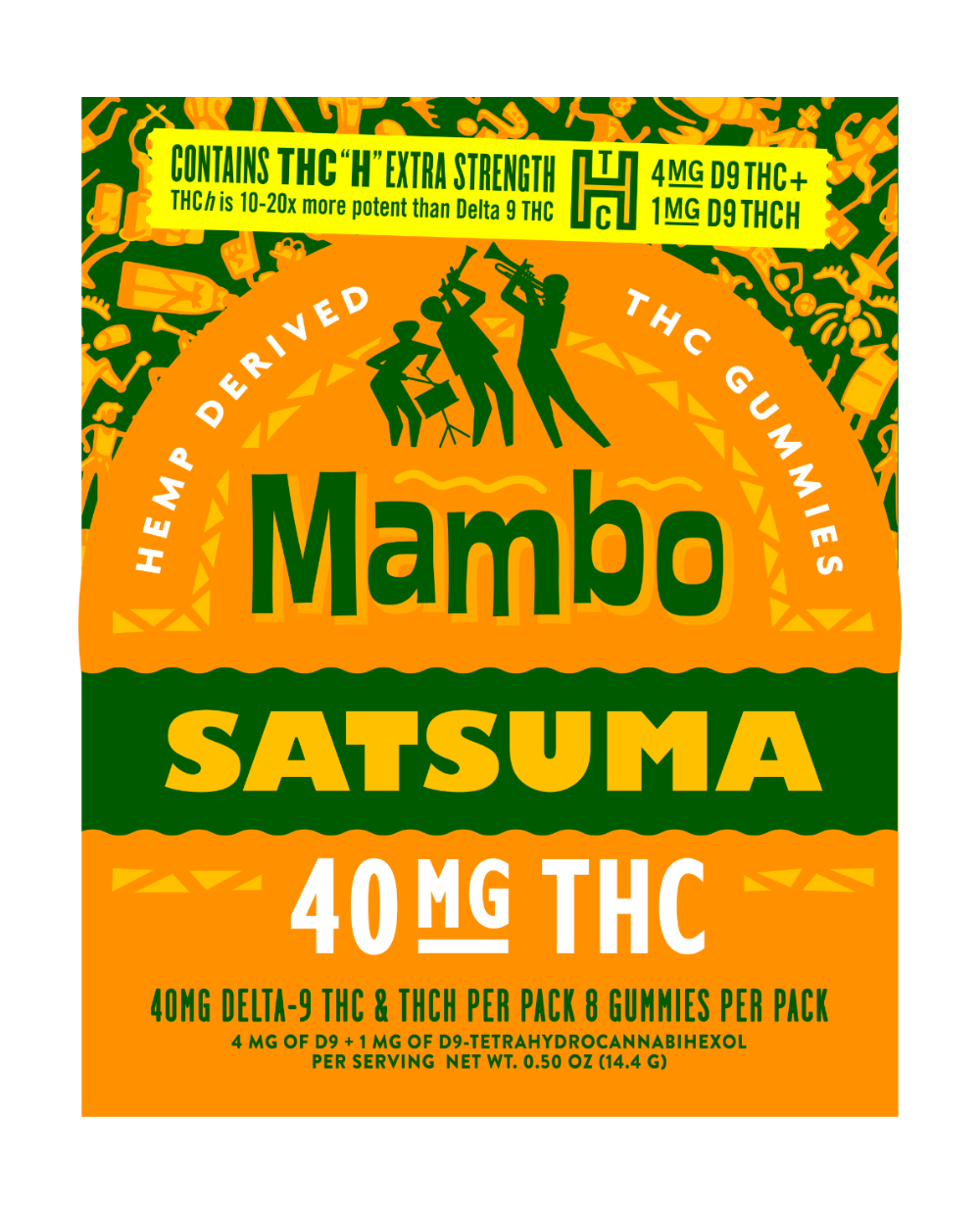 Mambo Satsuma D9/THCH ~40mg Box of 10 - Tree Spirit Wellness