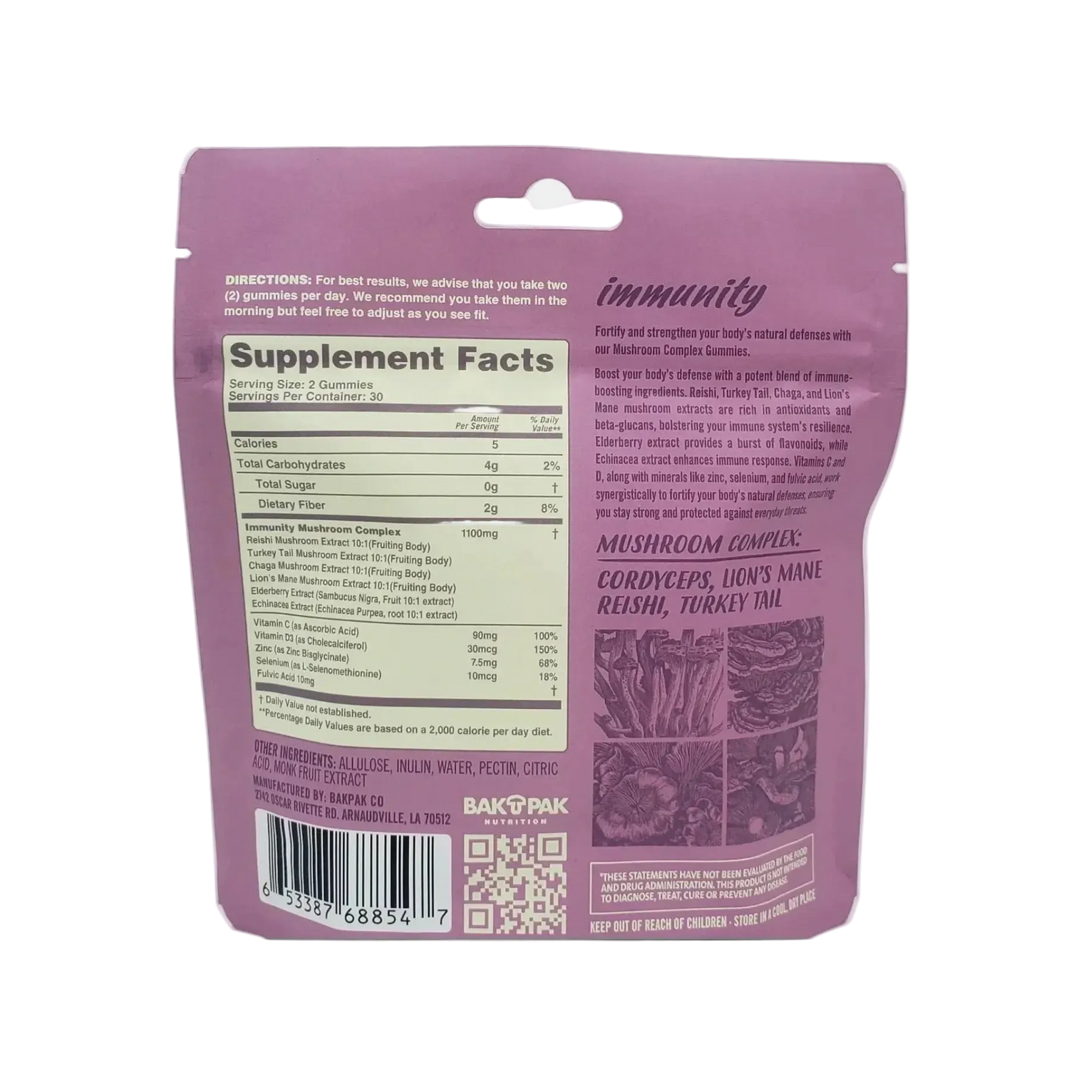 NEW! Mushroom Immunity Gummies~ Berry - Tree Spirit Wellness
