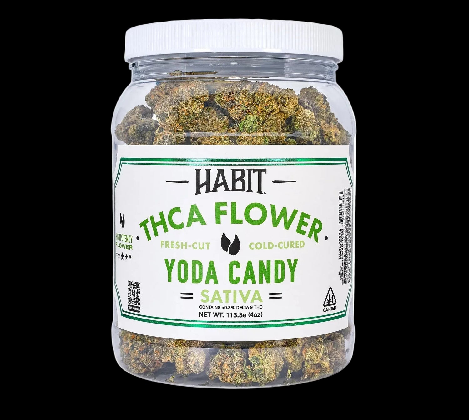 New! THCA Flower Jar Yoda Candy 4oz (Sativa) - BULK - Tree Spirit Wellness