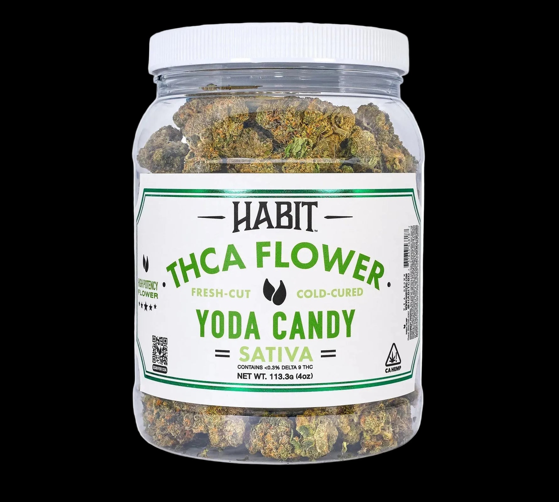 New! THCA Flower Jar Yoda Candy 4oz (Sativa) - BULK - Tree Spirit Wellness