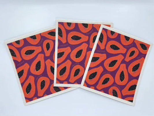 Papaya - Swedish Dish Cloth Sets - Tree Spirit Wellness