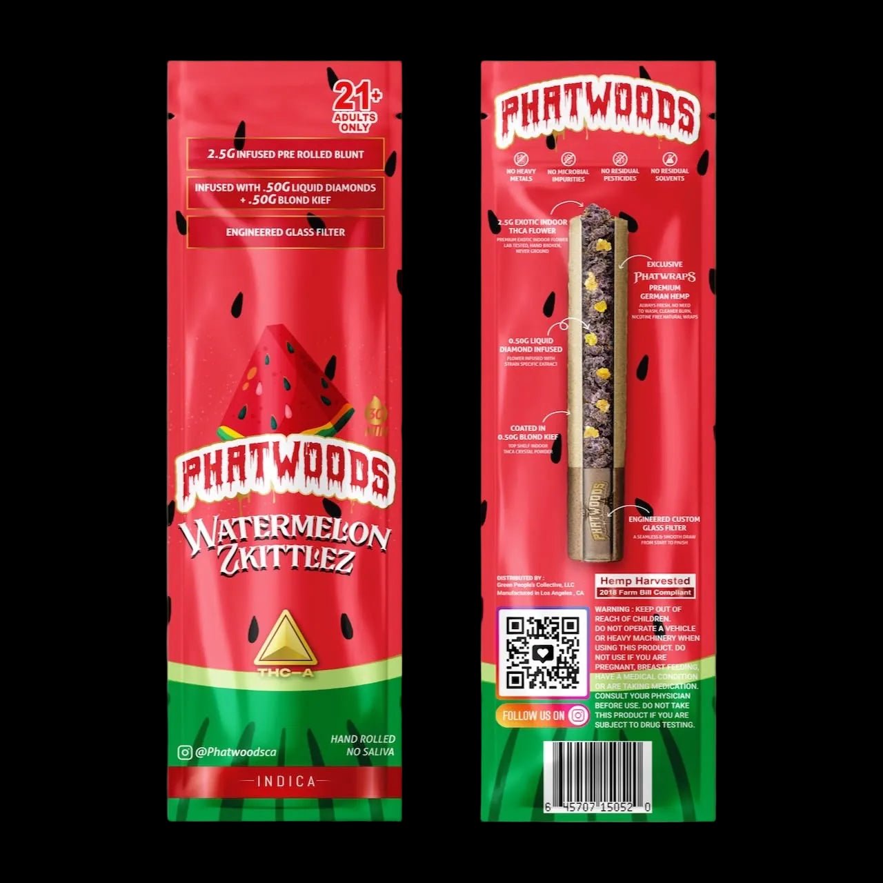Phatwoods THCP Pre-Rolled Blunt 3.5g Indica - 20pk - Mystic Journey Path