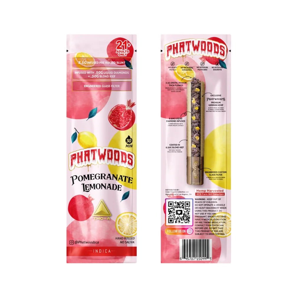 Phatwoods THCP Pre - Rolled Blunt 3.5g Indica - 20pk - Tree Spirit Wellness