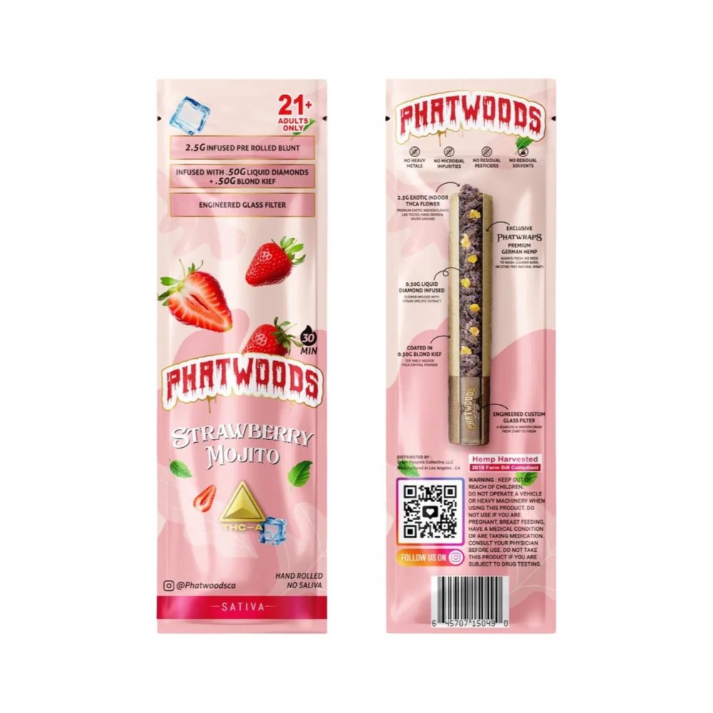 Phatwoods THCP Pre - Rolled Blunt 3.5g Sativa - 20pk - Tree Spirit Wellness