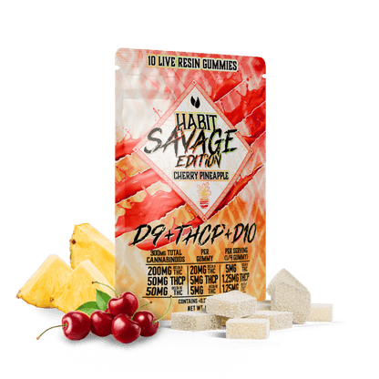 SAVAGE EDITION Delta 9+THCP+Delta 10 gummies Cherry Pineapple - Tree Spirit Wellness