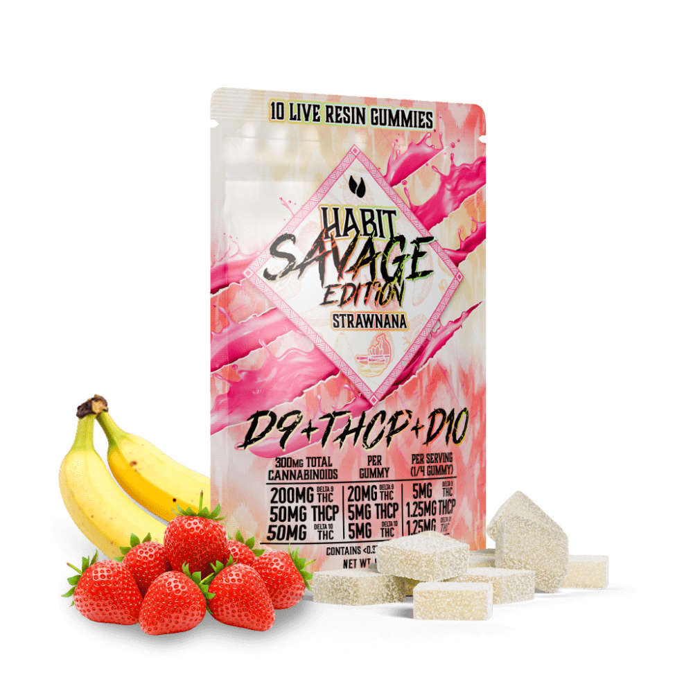 SAVAGE EDITION Delta 9+THCP+Delta 10 gummies Strawnana - Tree Spirit Wellness