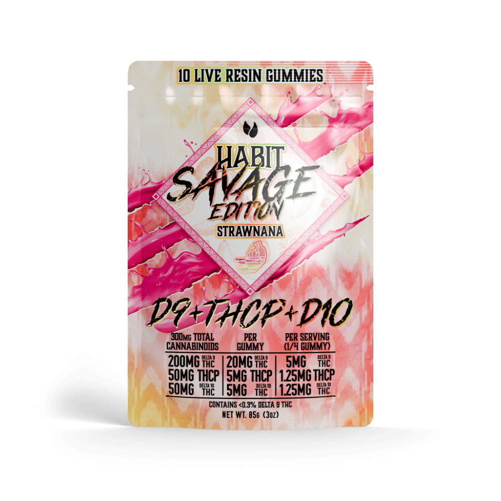SAVAGE EDITION Delta 9+THCP+Delta 10 gummies Strawnana - Tree Spirit Wellness