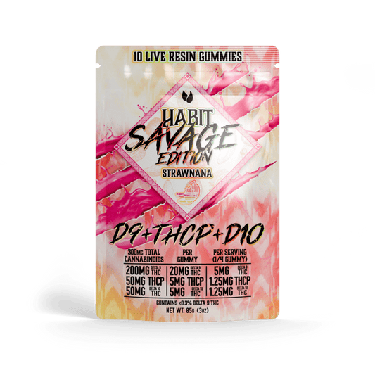 SAVAGE EDITION Delta 9+THCP+Delta 10 gummies Strawnana - Tree Spirit Wellness