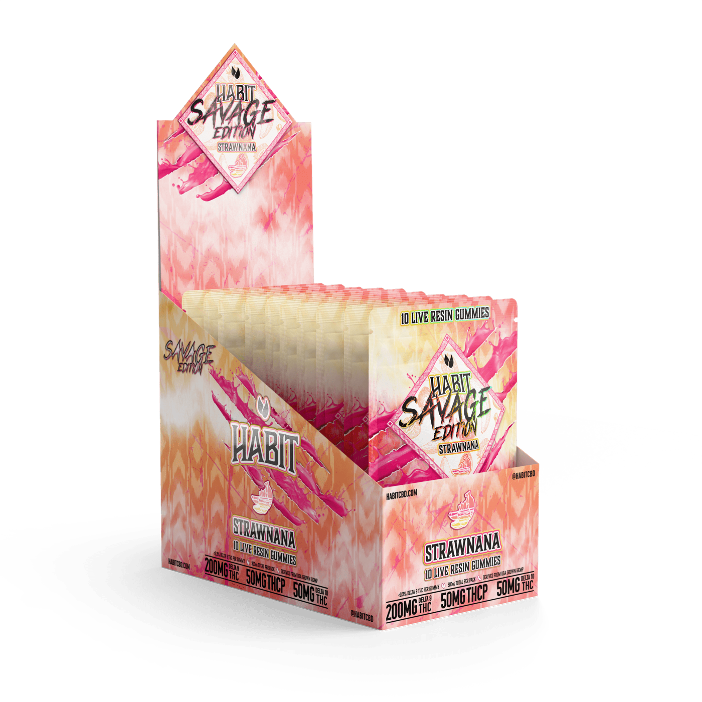 SAVAGE EDITION Delta 9+THCP+Delta 10 gummies Strawnana - Tree Spirit Wellness