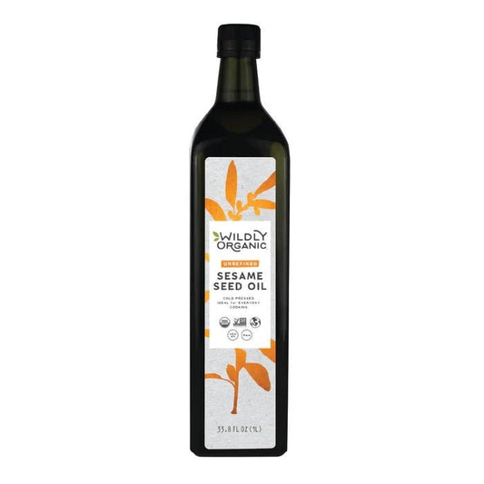 Sesame Seed Oil | Raw Certified Organic | Filtered | 1 Liter | Case of 2 - Tree Spirit Wellness