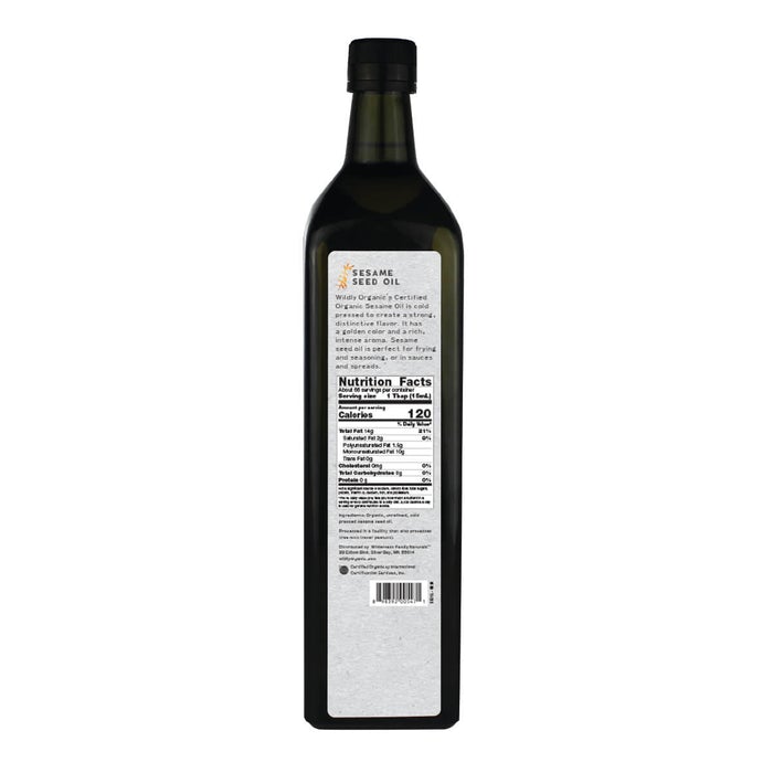 Sesame Seed Oil | Raw Certified Organic | Filtered | 1 Liter | Case of 2 - Tree Spirit Wellness