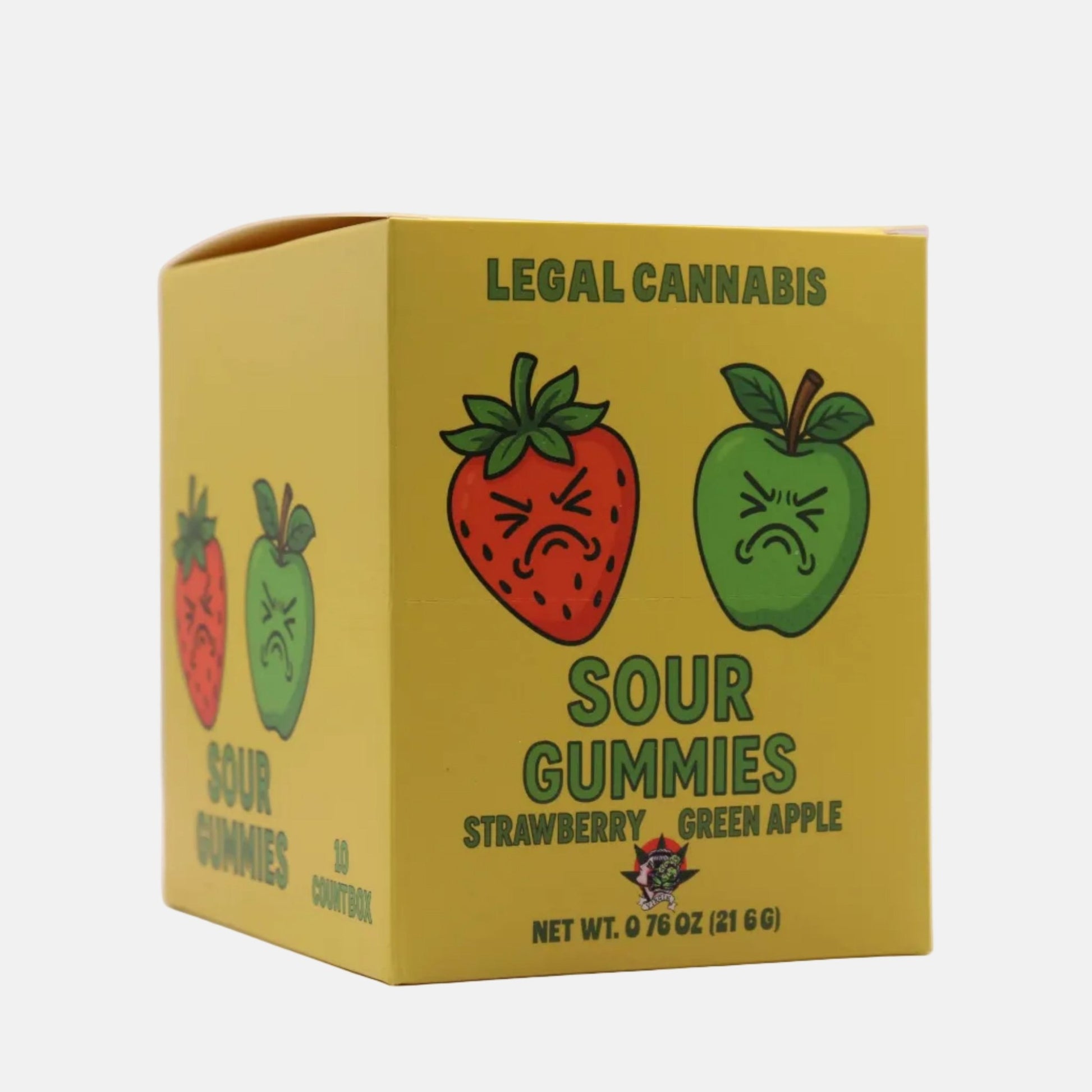 Sour Gummies Strawberry & Green Apple 5mg 8 count (Box of 10) - Tree Spirit Wellness