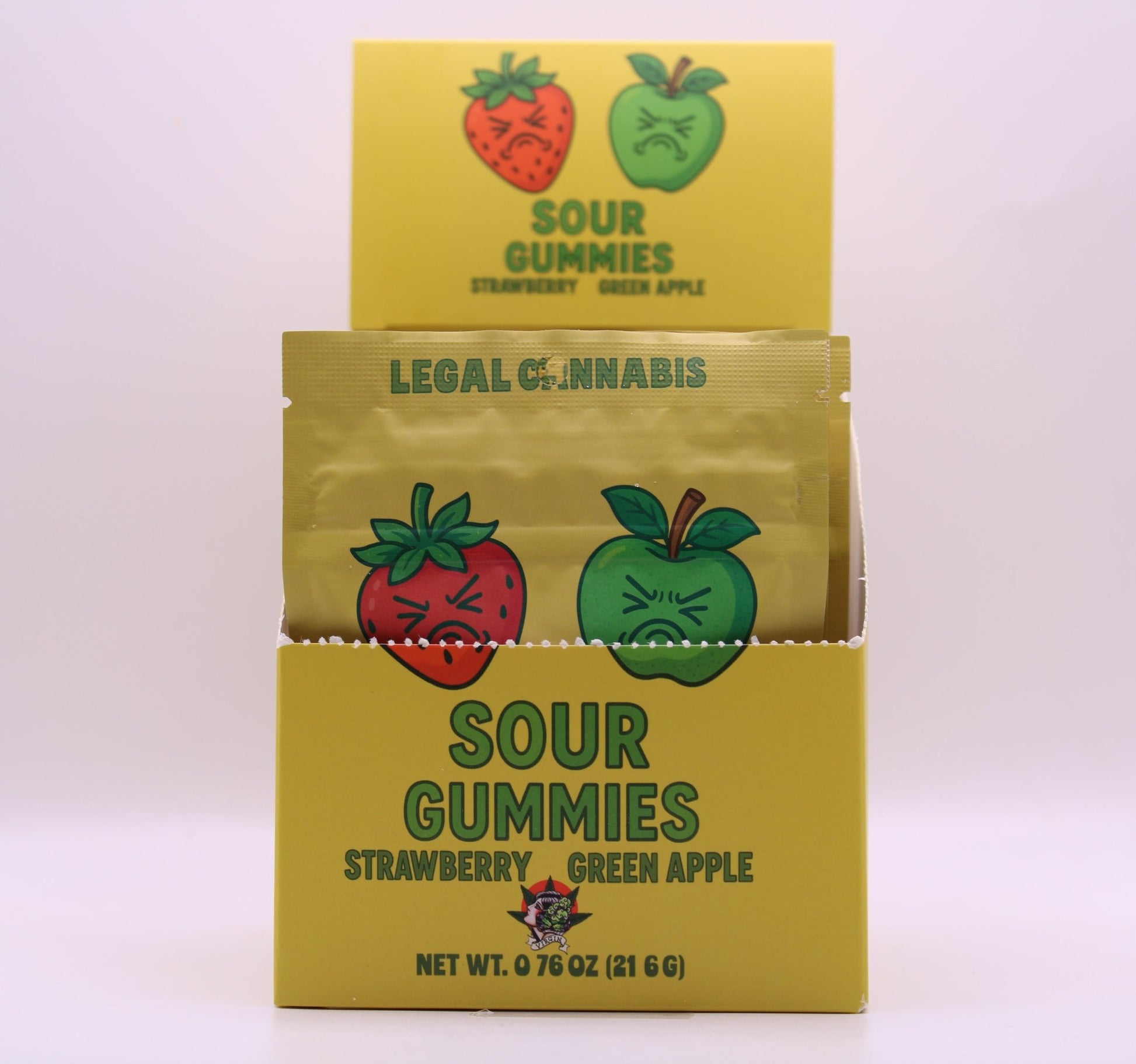 Sour Gummies Strawberry & Green Apple 5mg 8 count (Box of 10) - Tree Spirit Wellness