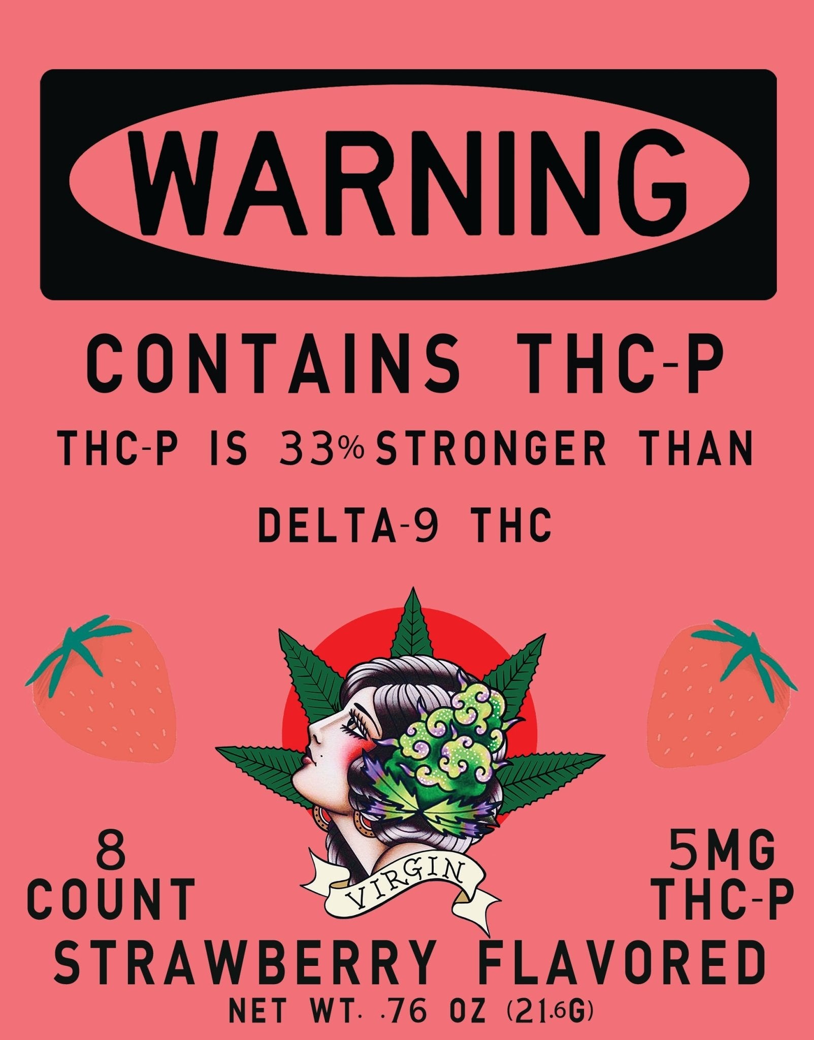 Strawberry 5mg THC - p 8 count gummy (Box of 10) - Tree Spirit Wellness