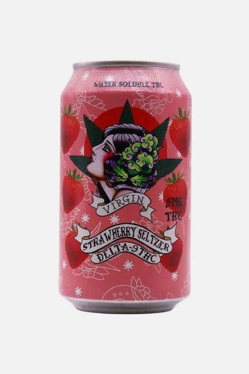 Strawberry Seltzer 5mg Delta 9 THC Single (Case of 24) - Tree Spirit Wellness