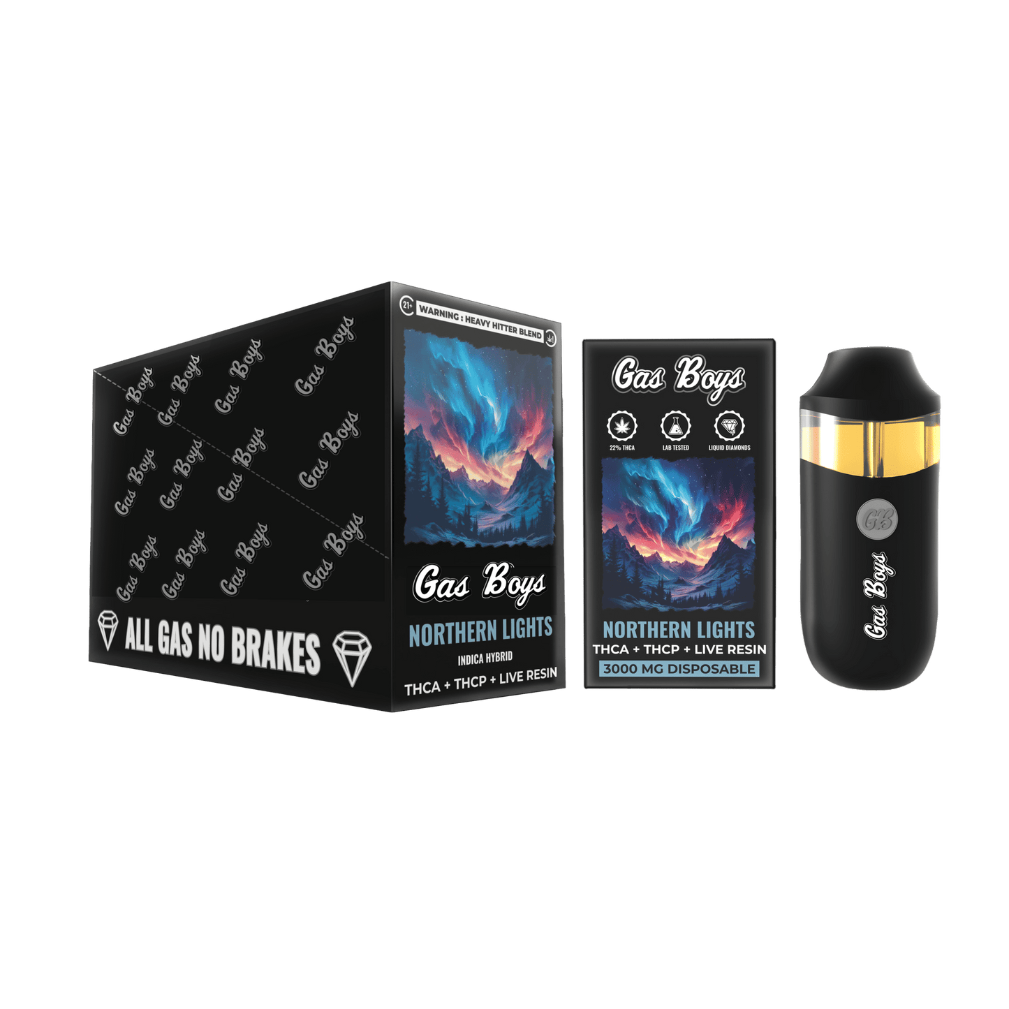 THCA 3G DISPOSABLE VAPE - Northern Lights - Indica Hybrid (6 DEVICES) - Tree Spirit Wellness