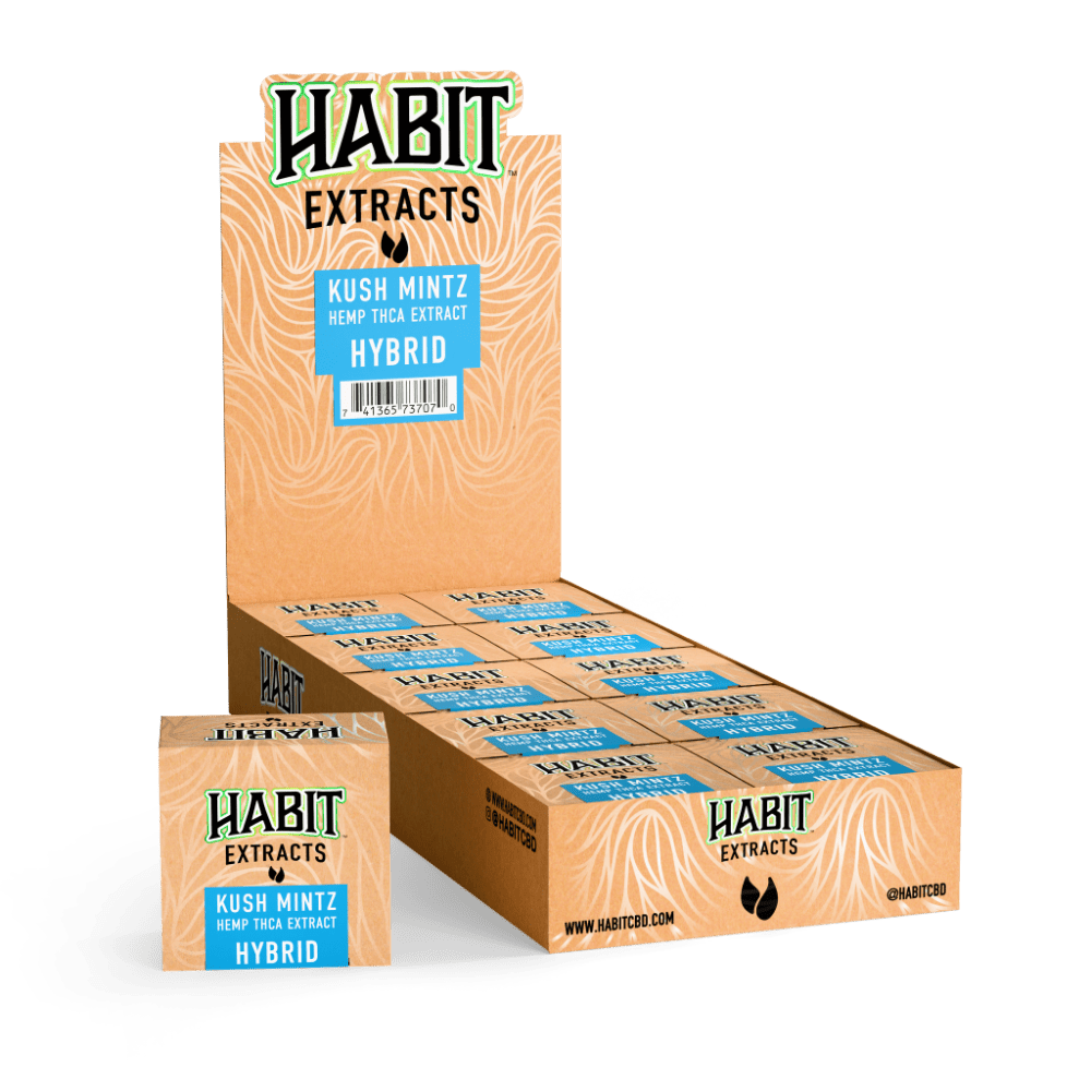 THCA Concentrate 1g Kush Mintz (Hybrid) 10pk display case - Tree Spirit Wellness